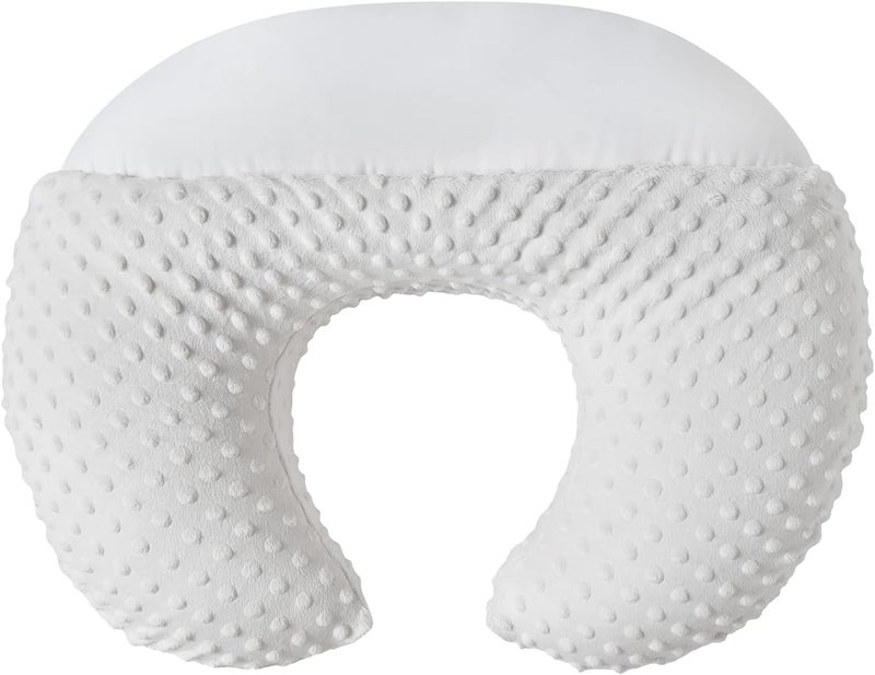 DONOMILO Dots Nursing Pillow Cover, Case Plush Breathable Breastfeeding Pillow Slipcover Fits Nursing Pillow, Super Soft Snug Positioners for Baby Boy Baby Girl (Bright White) - Image 3